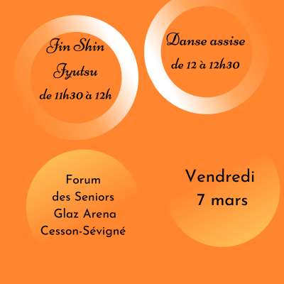 Jin Shin Jyutsu et Danse assise au Forum des seniors